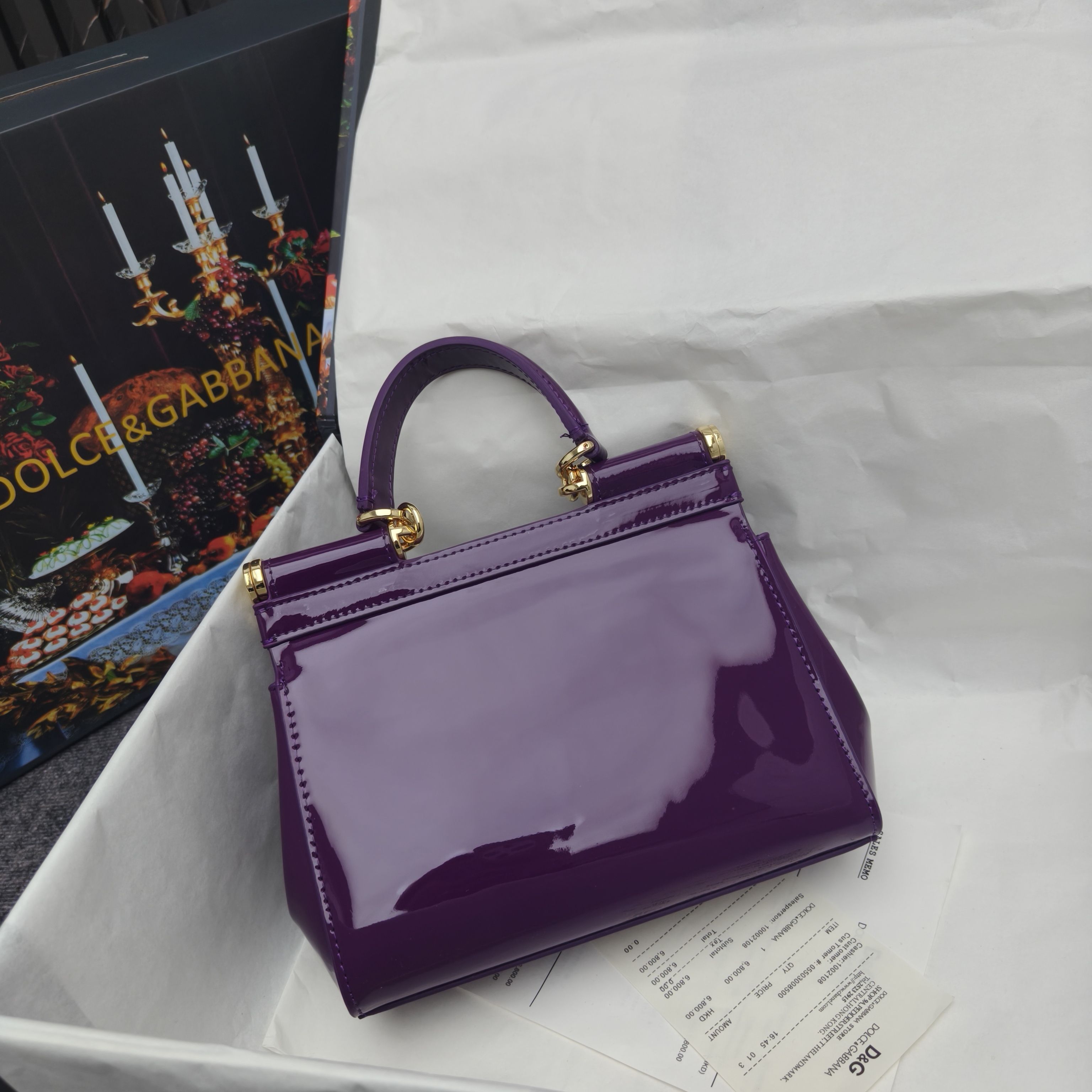 🔥Dolce & Gabban杜嘉班纳 💋（🔍手漆皮）颜色正㊣版型！经典款手提斜挎包系列 时尚界另一款铂