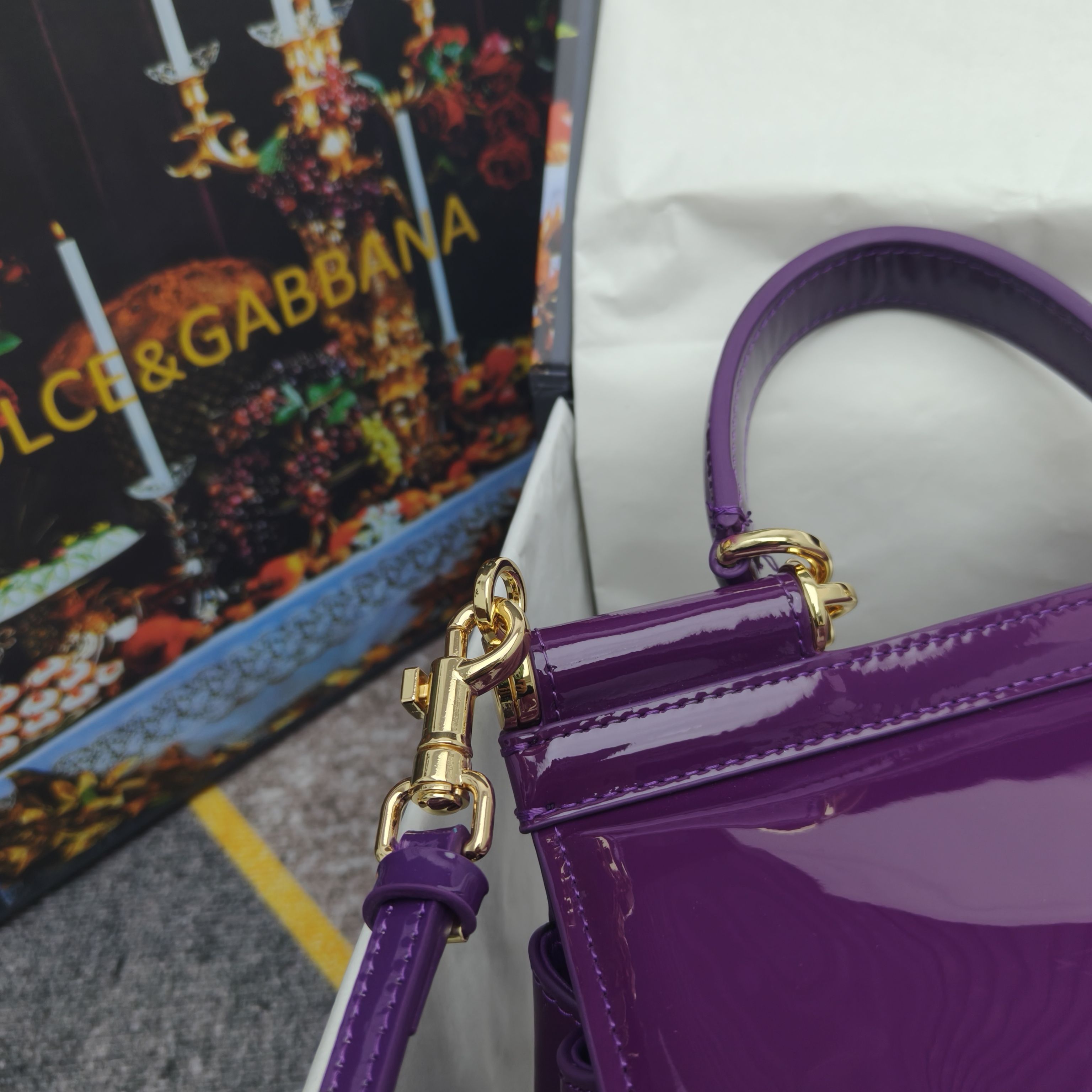 🔥Dolce & Gabban杜嘉班纳 💋（🔍手漆皮）颜色正㊣版型！经典款手提斜挎包系列 时尚界另一款铂