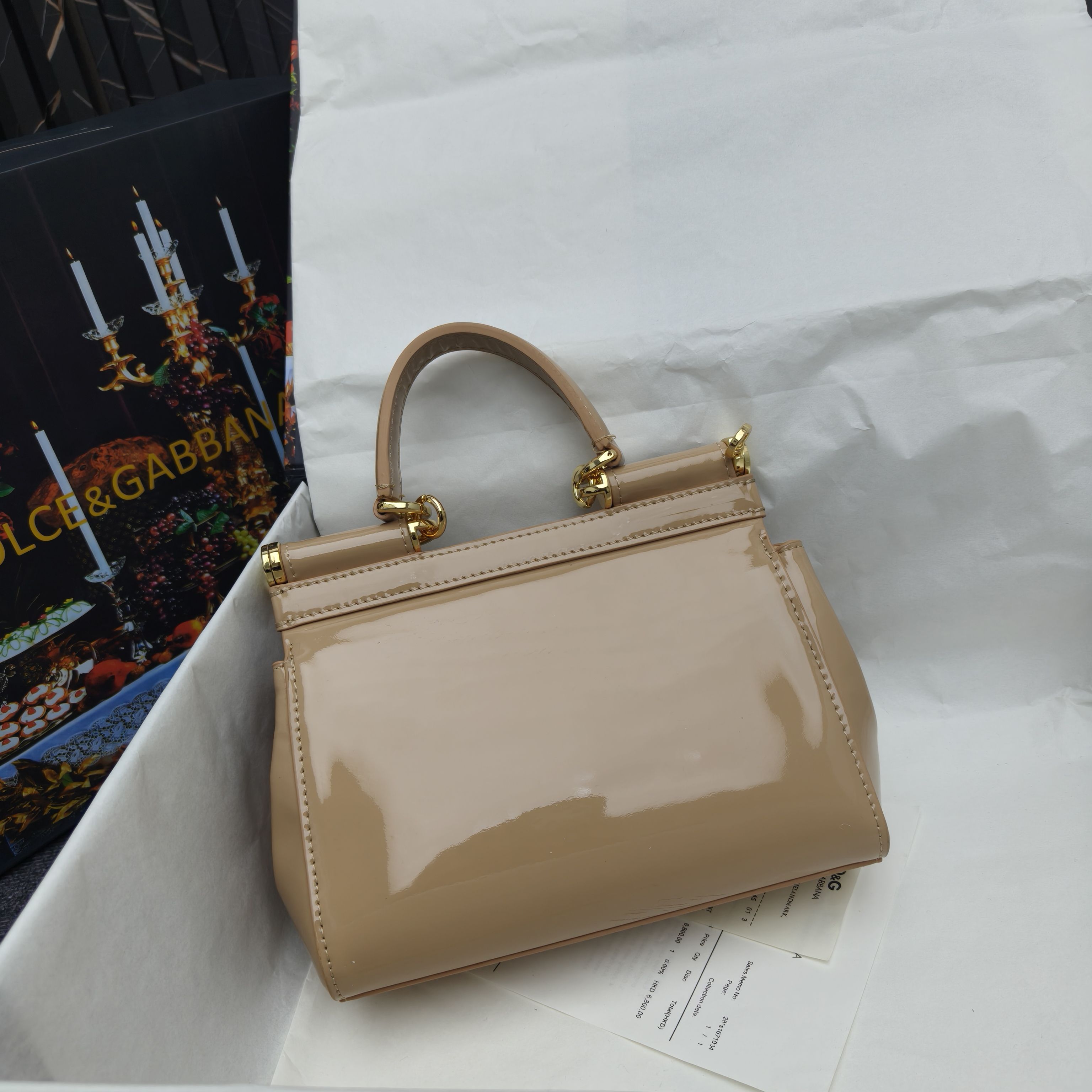 🔥Dolce & Gabban杜嘉班纳 💋（🔍手漆皮）颜色正㊣版型！经典款手提斜挎包系列 时尚界另一款铂