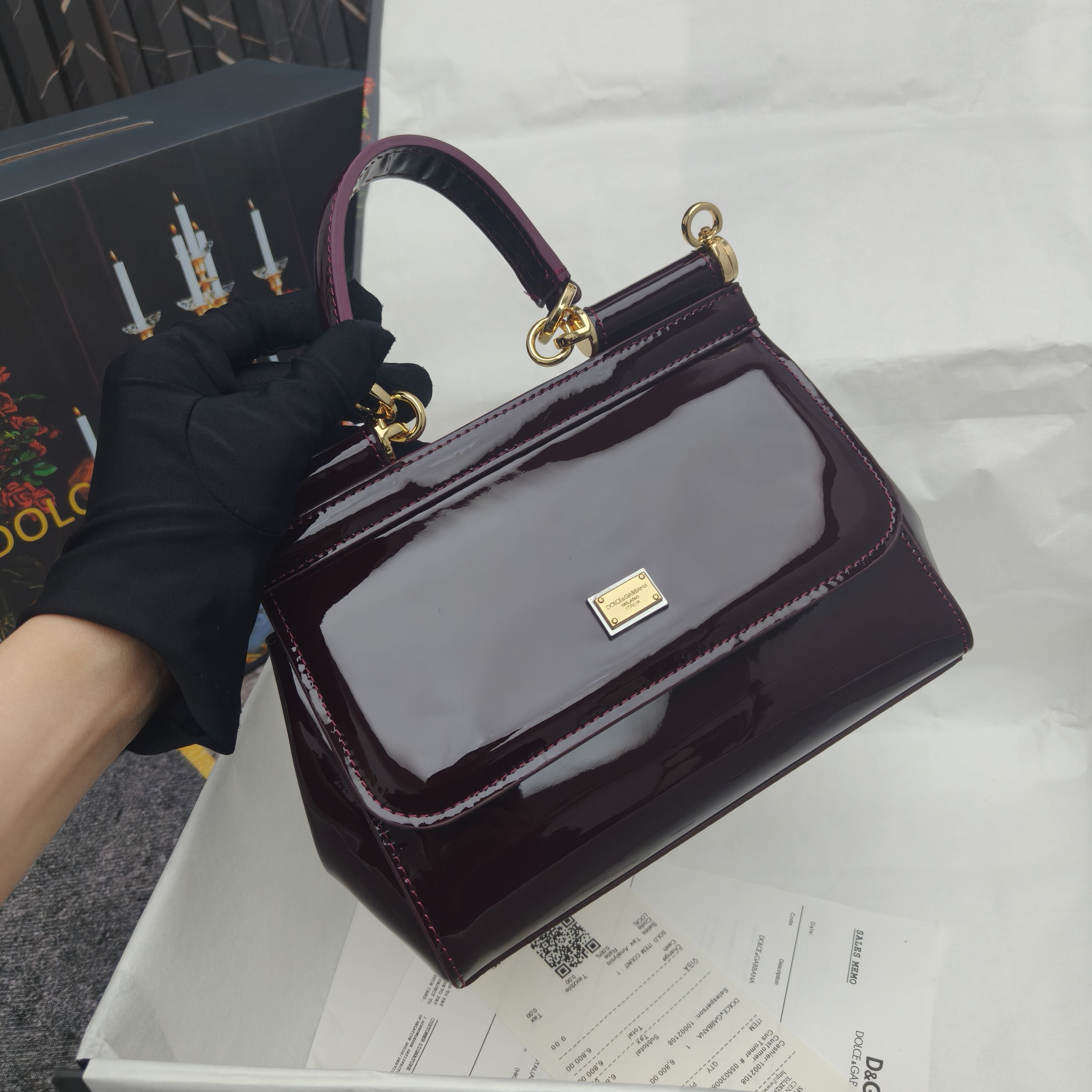 🔥Dolce & Gabban杜嘉班纳 💋（🔍手漆皮）颜色正㊣版型！经典款手提斜挎包系列 时尚界另一款铂