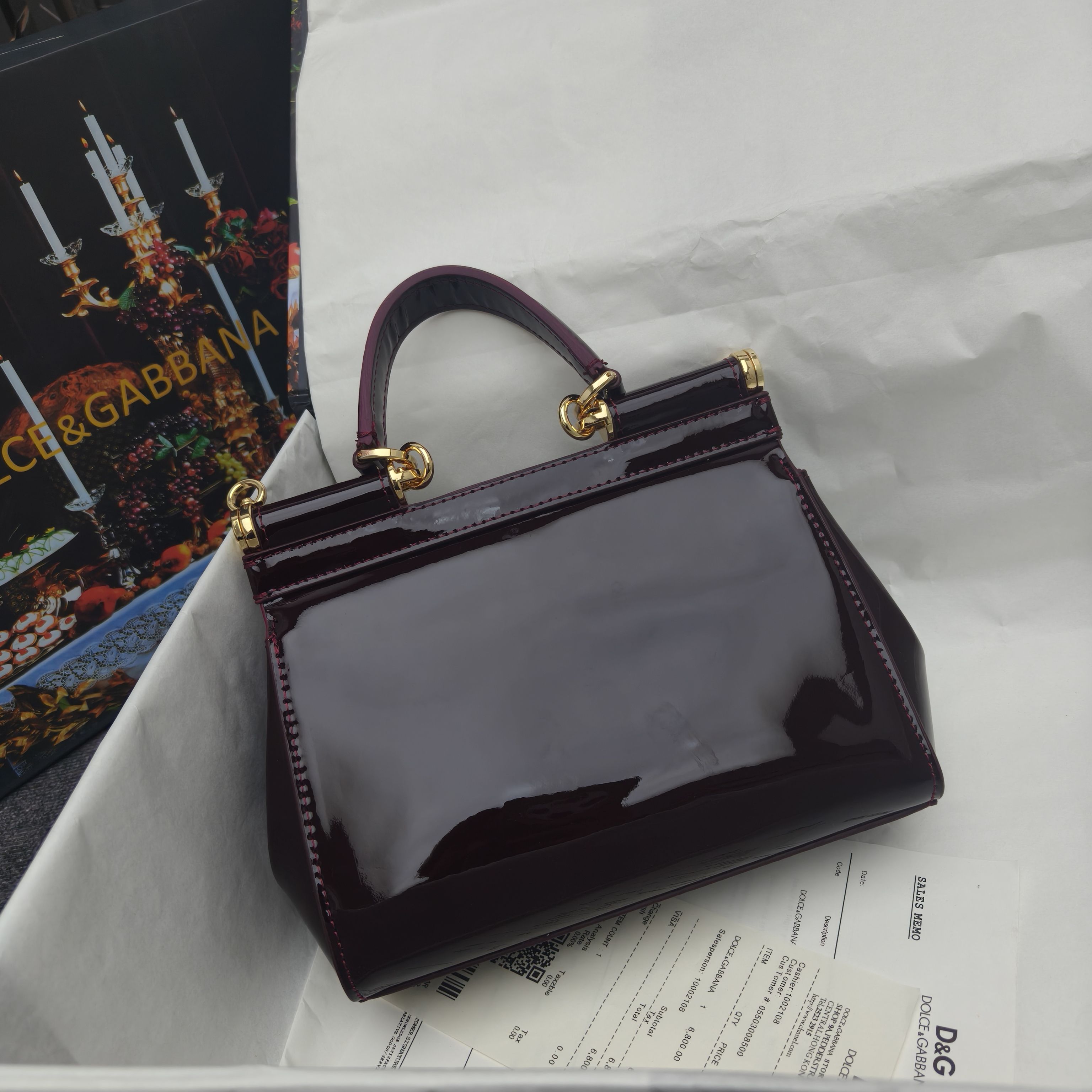 🔥Dolce & Gabban杜嘉班纳 💋（🔍手漆皮）颜色正㊣版型！经典款手提斜挎包系列 时尚界另一款铂