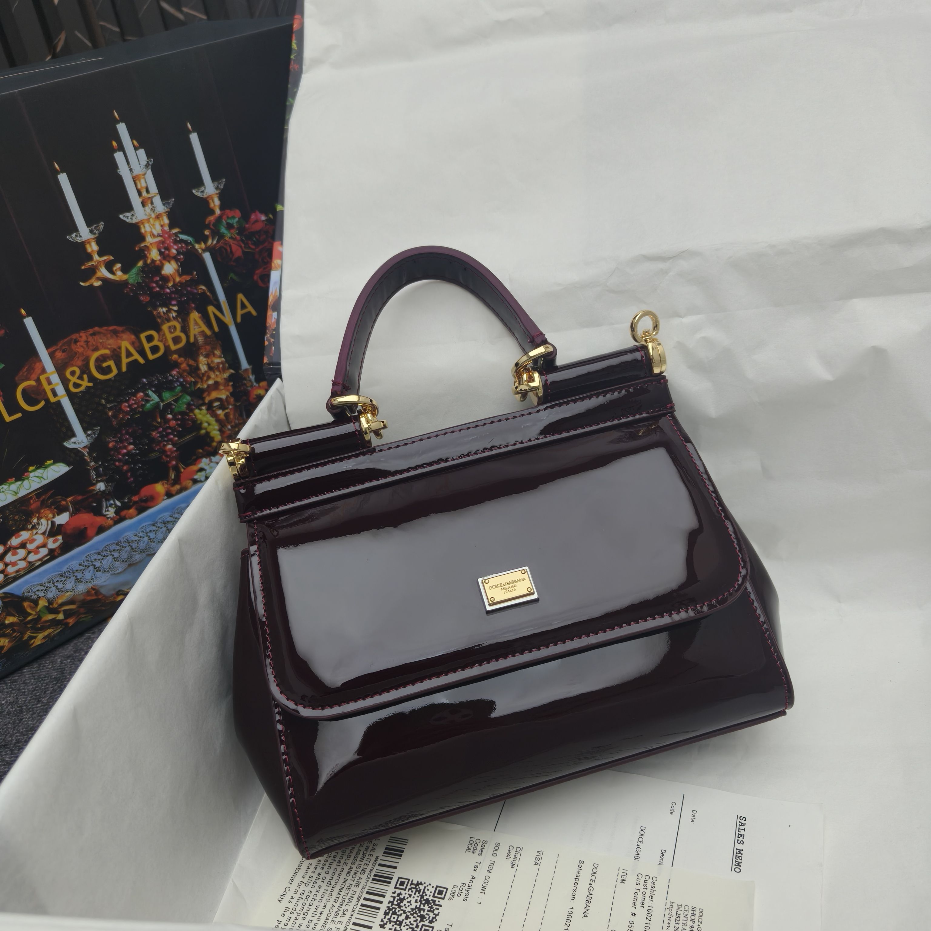 🔥Dolce & Gabban杜嘉班纳 💋（🔍手漆皮）颜色正㊣版型！经典款手提斜挎包系列 时尚界另一款铂