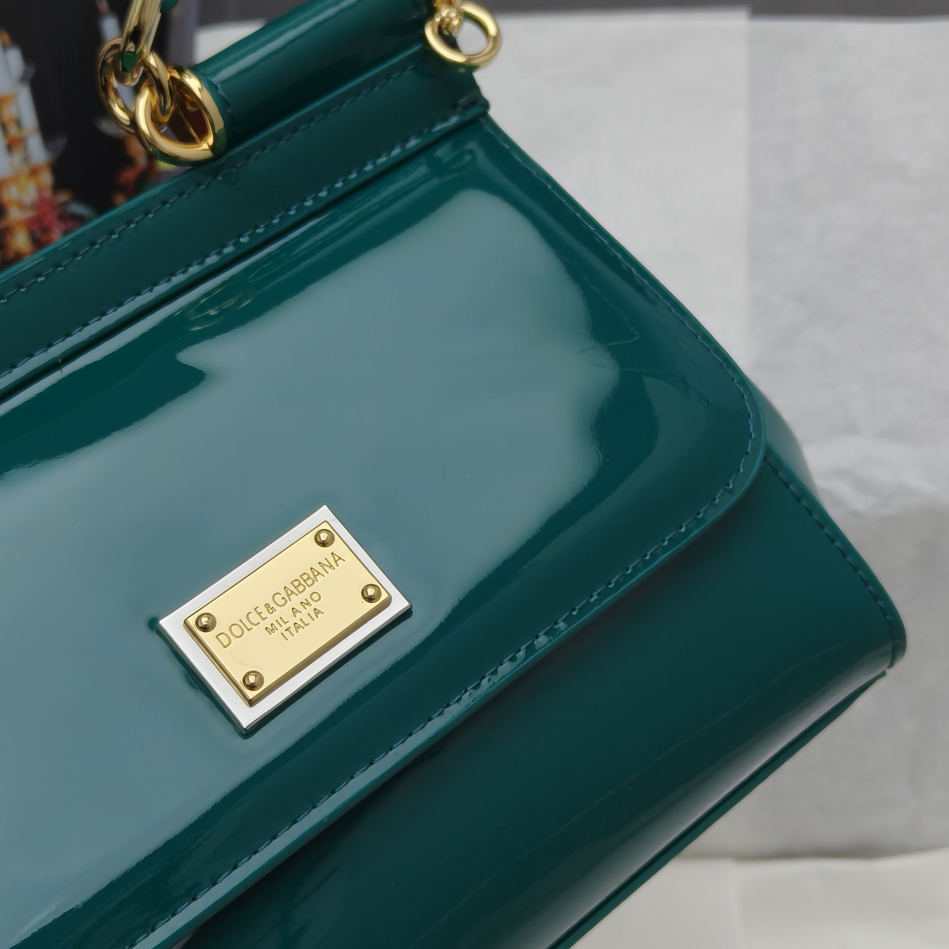 🔥Dolce & Gabban杜嘉班纳 💋（🔍手漆皮）颜色正㊣版型！经典款手提斜挎包系列 时尚界另一款铂