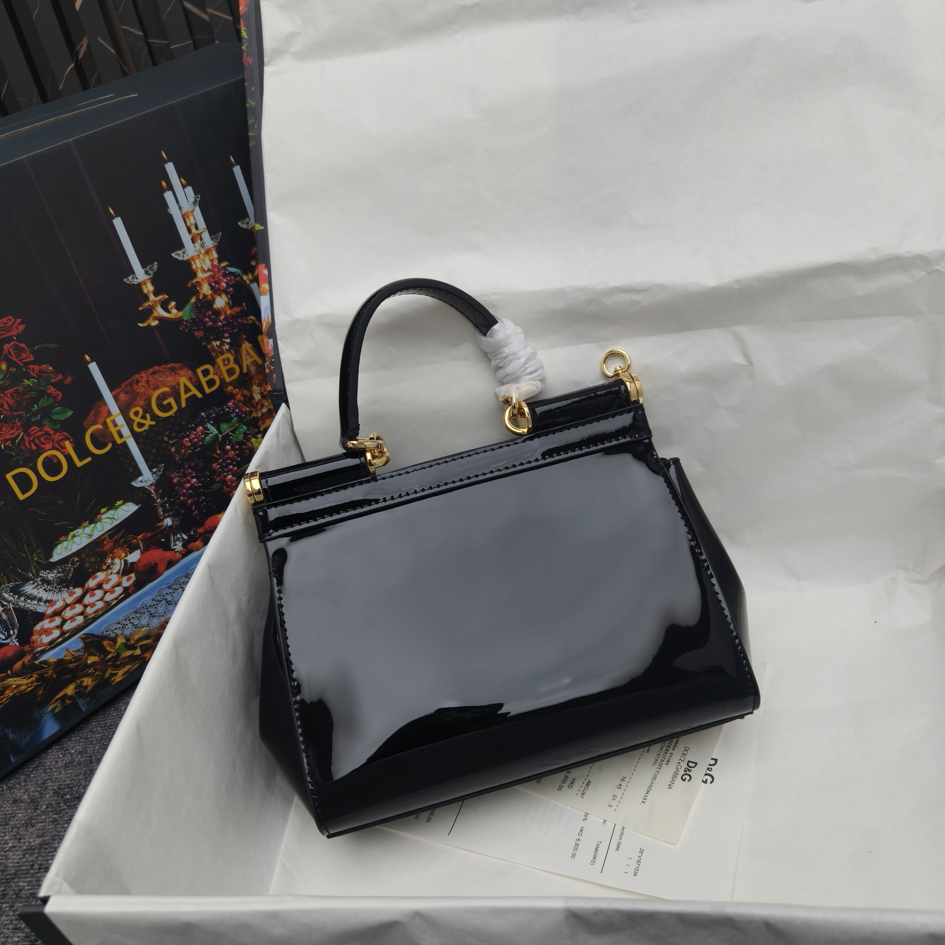 🔥Dolce & Gabban杜嘉班纳 💋（🔍手漆皮）颜色正㊣版型！经典款手提斜挎包系列 时尚界另一款铂