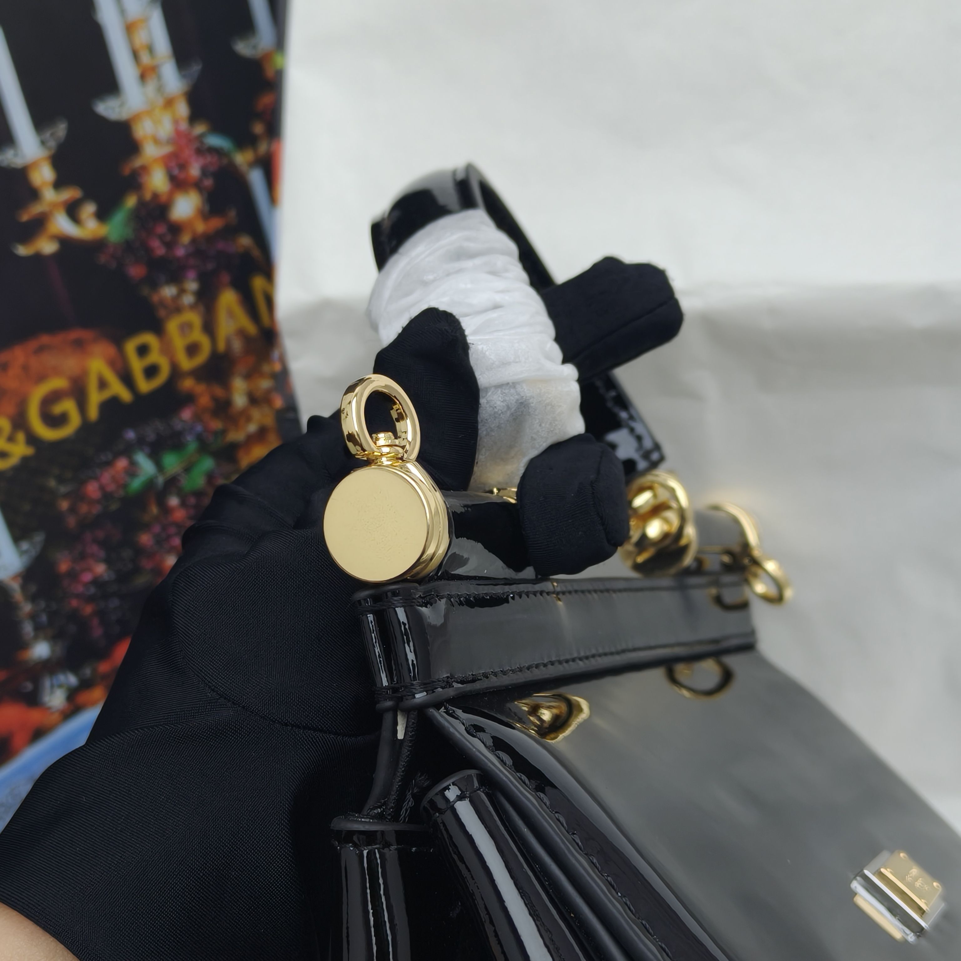 🔥Dolce & Gabban杜嘉班纳 💋（🔍手漆皮）颜色正㊣版型！经典款手提斜挎包系列 时尚界另一款铂