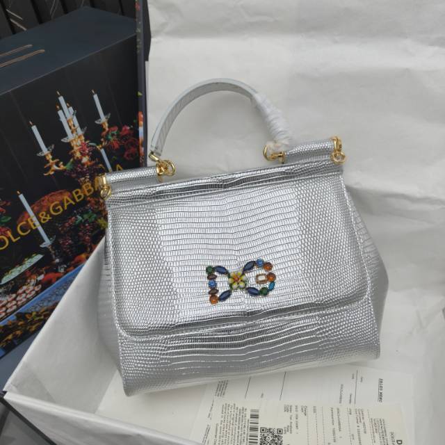 🦎🦎新款钻扣🔥🔥Dolce & Gabban杜嘉班纳 💋(🔍BB6625# 蜥蜴纹钻扣 Sicily 1