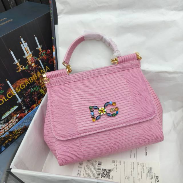 🦎🦎新款钻扣🔥🔥Dolce & Gabban杜嘉班纳 💋(🔍BB6625# 蜥蜴纹钻扣 Sicily 1
