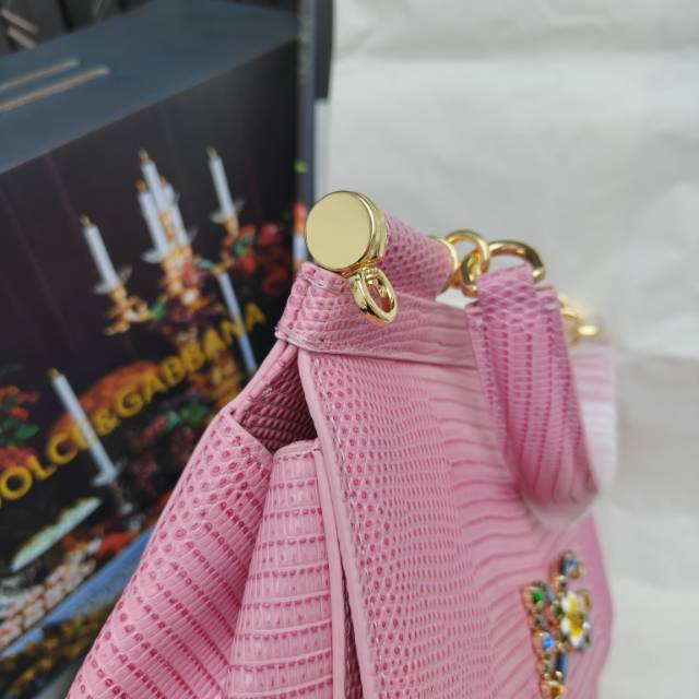 🦎🦎新款钻扣🔥🔥Dolce & Gabban杜嘉班纳 💋(🔍BB6625# 蜥蜴纹钻扣 Sicily 1
