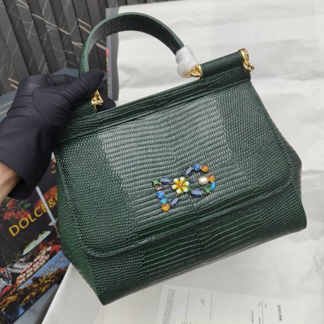 🦎🦎新款钻扣🔥🔥Dolce & Gabban杜嘉班纳 💋(🔍BB6625# 蜥蜴纹钻扣 Sicily 1