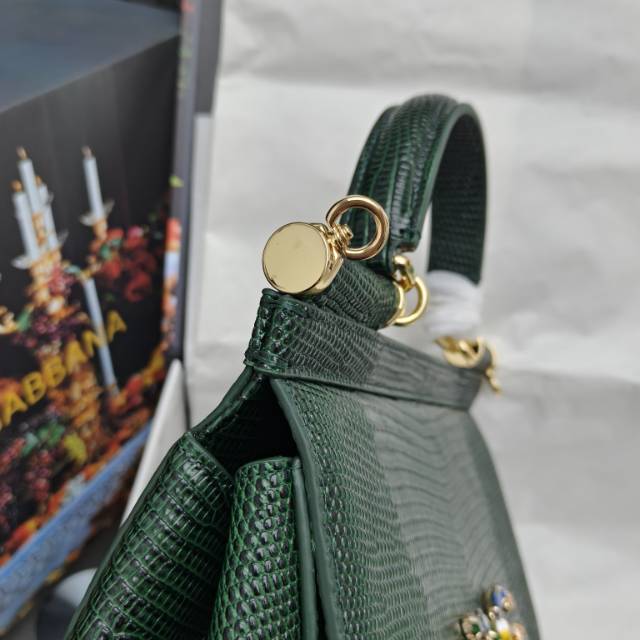 🦎🦎新款钻扣🔥🔥Dolce & Gabban杜嘉班纳 💋(🔍BB6625# 蜥蜴纹钻扣 Sicily 1