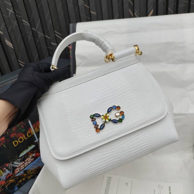 🦎🦎新款钻扣🔥🔥Dolce & Gabban杜嘉班纳 💋(🔍BB6625# 蜥蜴纹钻扣 Sicily 1
