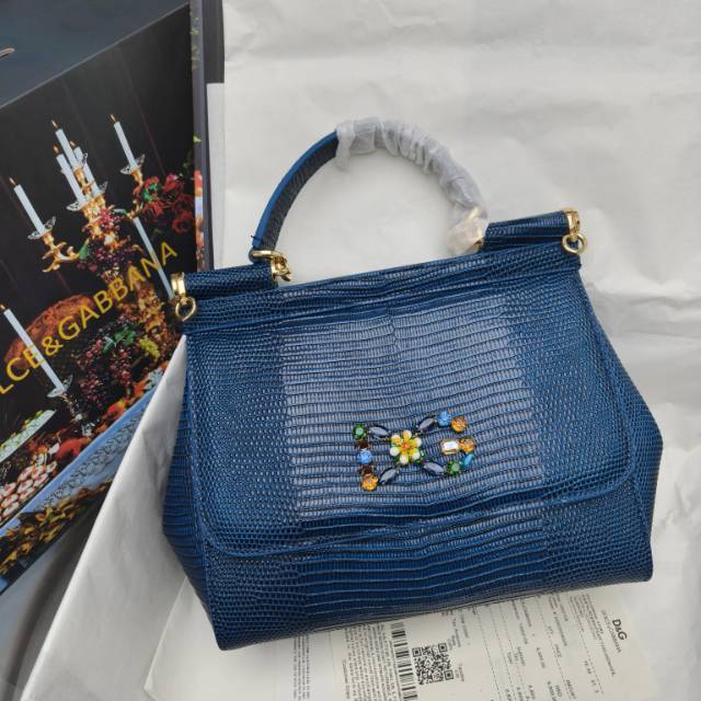 🦎🦎新款钻扣🔥🔥Dolce & Gabban杜嘉班纳 💋(🔍BB6625# 蜥蜴纹钻扣 Sicily 1