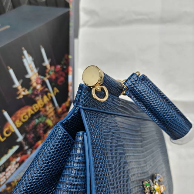 🦎🦎新款钻扣🔥🔥Dolce & Gabban杜嘉班纳 💋(🔍BB6625# 蜥蜴纹钻扣 Sicily 1