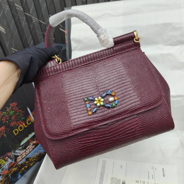 🦎🦎新款钻扣🔥🔥Dolce & Gabban杜嘉班纳 💋(🔍BB6625# 蜥蜴纹钻扣 Sicily 1