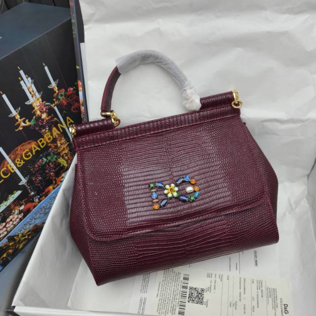 🦎🦎新款钻扣🔥🔥Dolce & Gabban杜嘉班纳 💋(🔍BB6625# 蜥蜴纹钻扣 Sicily 1