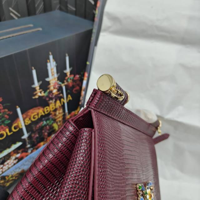 🦎🦎新款钻扣🔥🔥Dolce & Gabban杜嘉班纳 💋(🔍BB6625# 蜥蜴纹钻扣 Sicily 1