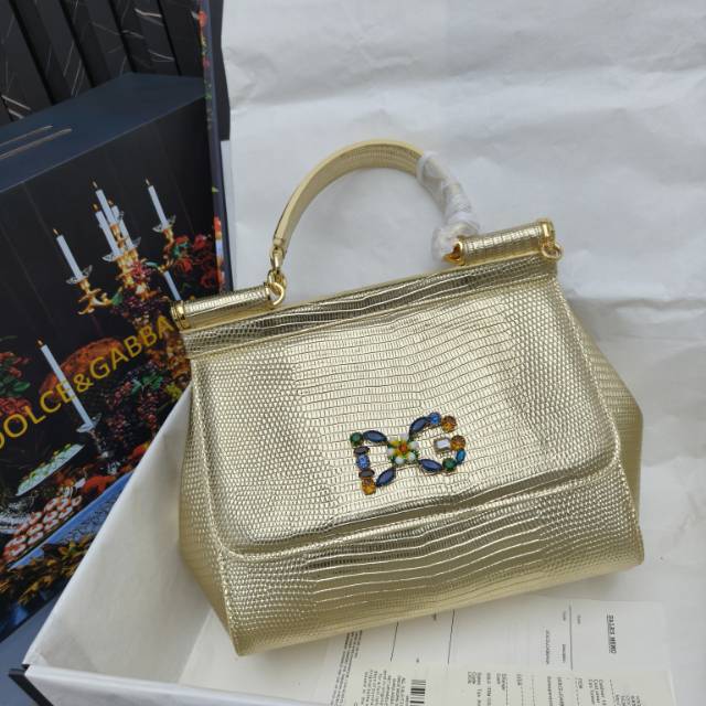 🦎🦎新款钻扣🔥🔥Dolce & Gabban杜嘉班纳 💋(🔍BB6625# 蜥蜴纹钻扣 Sicily 1