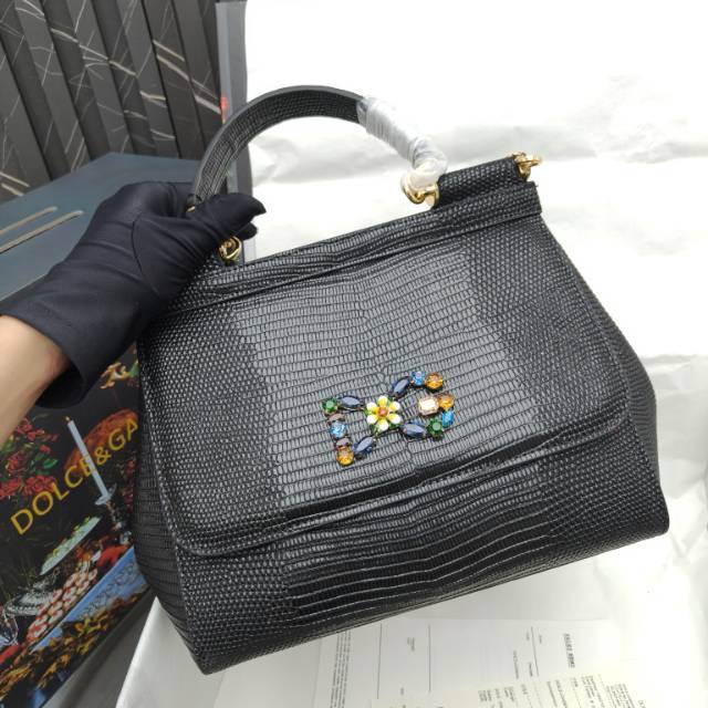 🦎🦎新款钻扣🔥🔥Dolce & Gabban杜嘉班纳 💋(🔍BB6625# 蜥蜴纹钻扣 Sicily 1