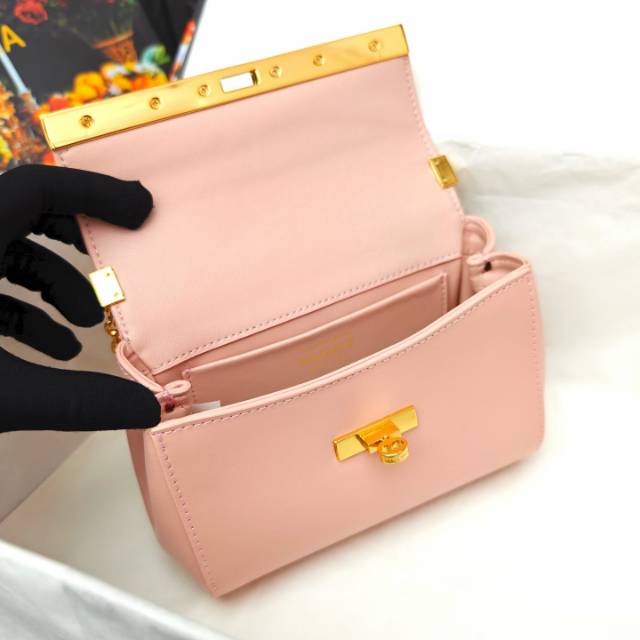 （型号🔍2218）New💥Dolce & Gabbana 杜嘉班纳 手提单肩斜挎包😍独特的旋转锁🔒体现出