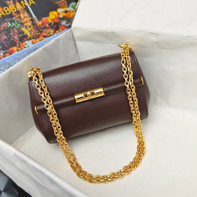 （型号🔍2218）New💥Dolce & Gabbana 杜嘉班纳 手提单肩斜挎包😍独特的旋转锁🔒体现出