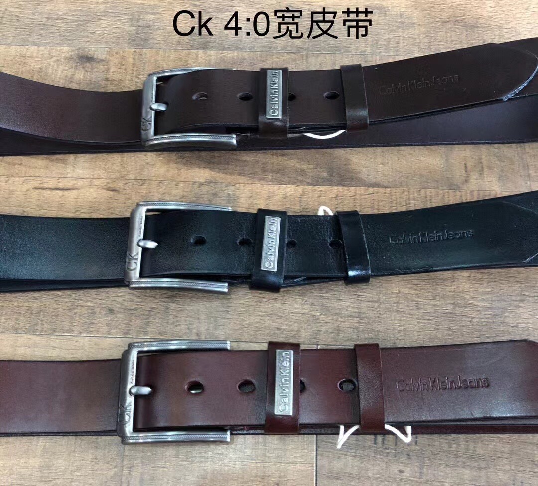 🇺🇸外贸真牛皮带!ck、4.0cm宽皮带、头层牛皮、黑色、咖啡、红棕!