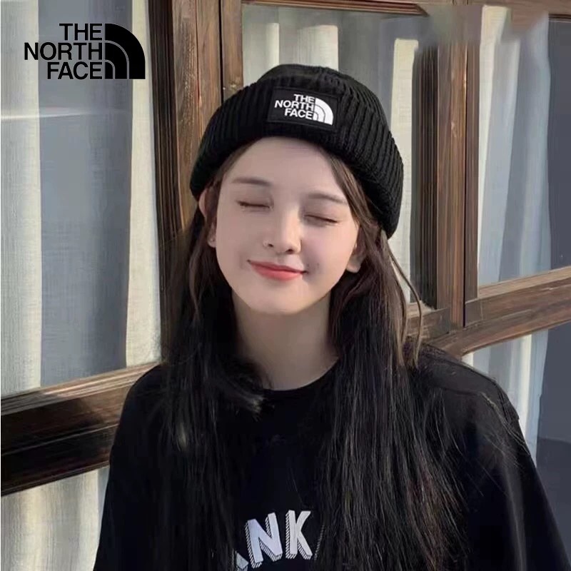 P35💰！🇯🇵北面爆款细线密织厚实保暖针织毛线帽！男女同款、北面贴布绣设计！如图4⃣️色！