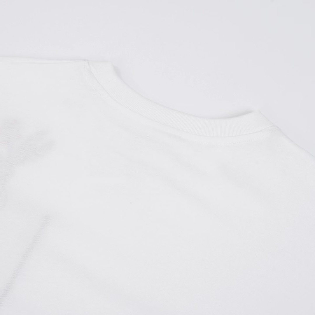 Loew*&SunaFujita联名2024ss春季新款曼德拉草刺绣口袋短袖T恤宽松版型胸口重工万针撞色
