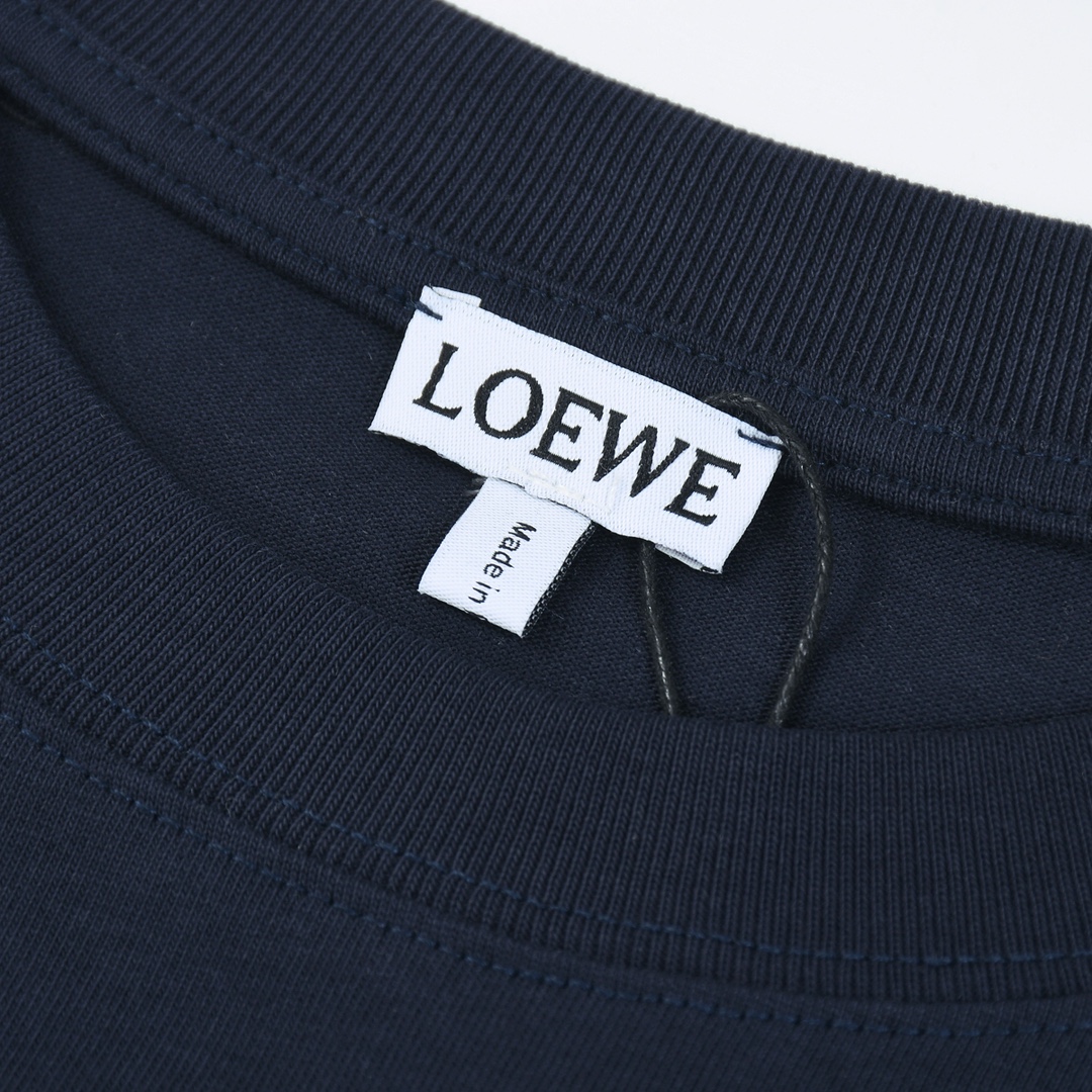 Loew*&SunaFujita联名2024ss春季新款曼德拉草刺绣口袋短袖T恤宽松版型胸口重工万针撞色