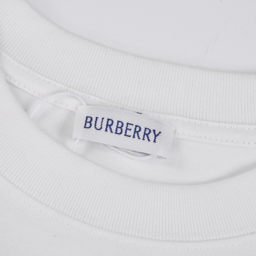 Burberry/博柏利2024春夏象牙白黑色徽标标签短袖T恤打底外穿必入单品！尺寸XSSML颜色白色黑