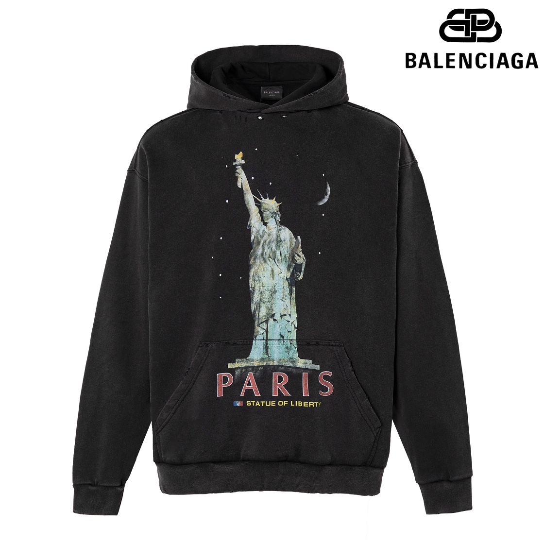 P160 Foto de detalle Versión superior [BALENCIA*GA] Calidad oficial Nuevo estilo de París Sudadera con capucha de la se…