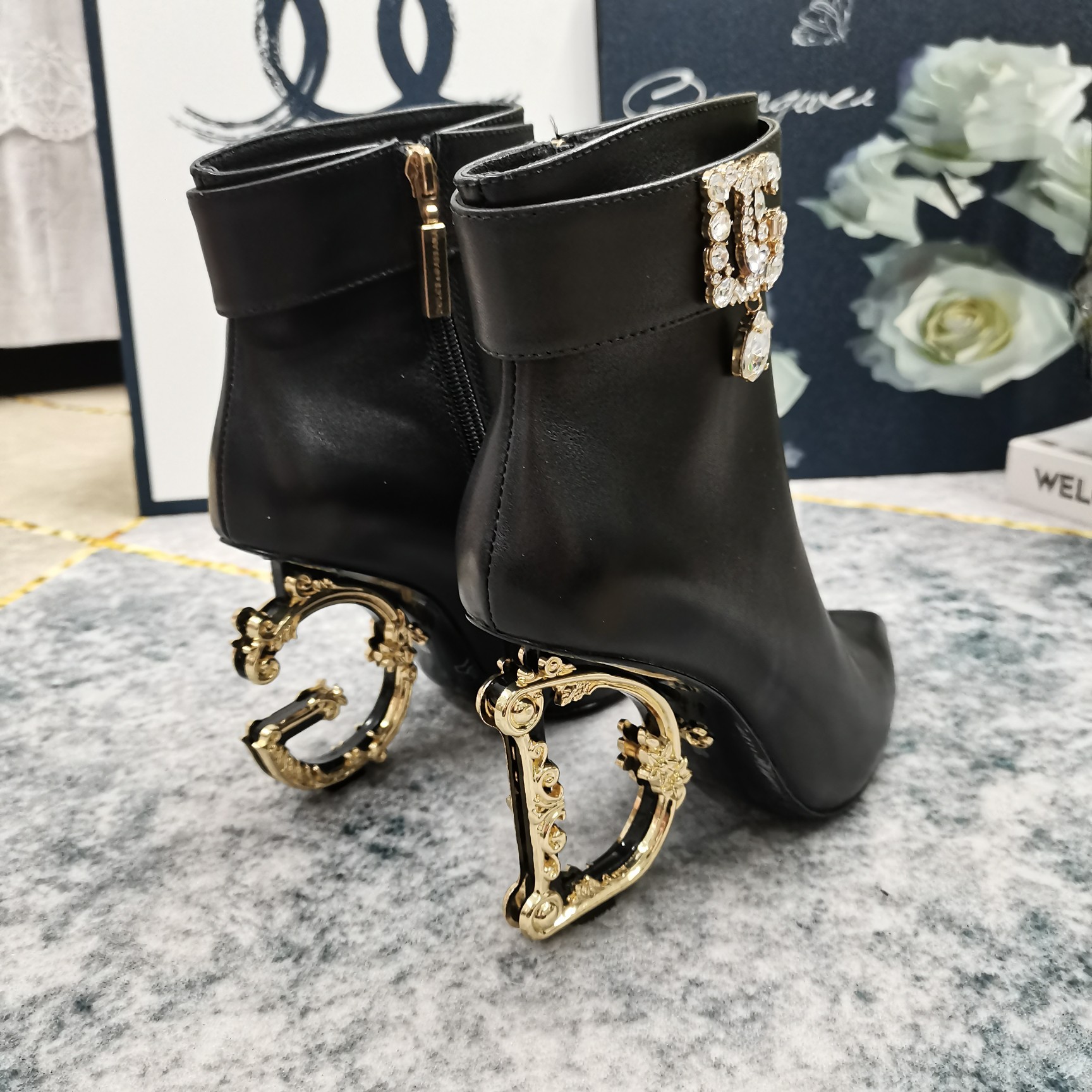 High-End DG Short Boots: Perfect Details, Premium Materials, 10.5cm Heel, Sizes 34-43. - 图片 9