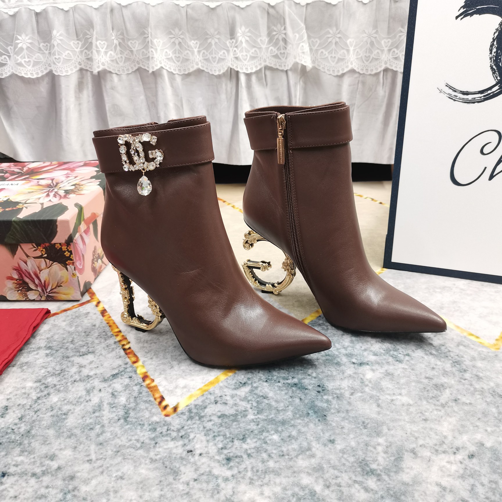DG Top High-End Short Boots: Perfect Details, Premium Materials, 10.5cm Heel - 图片 1