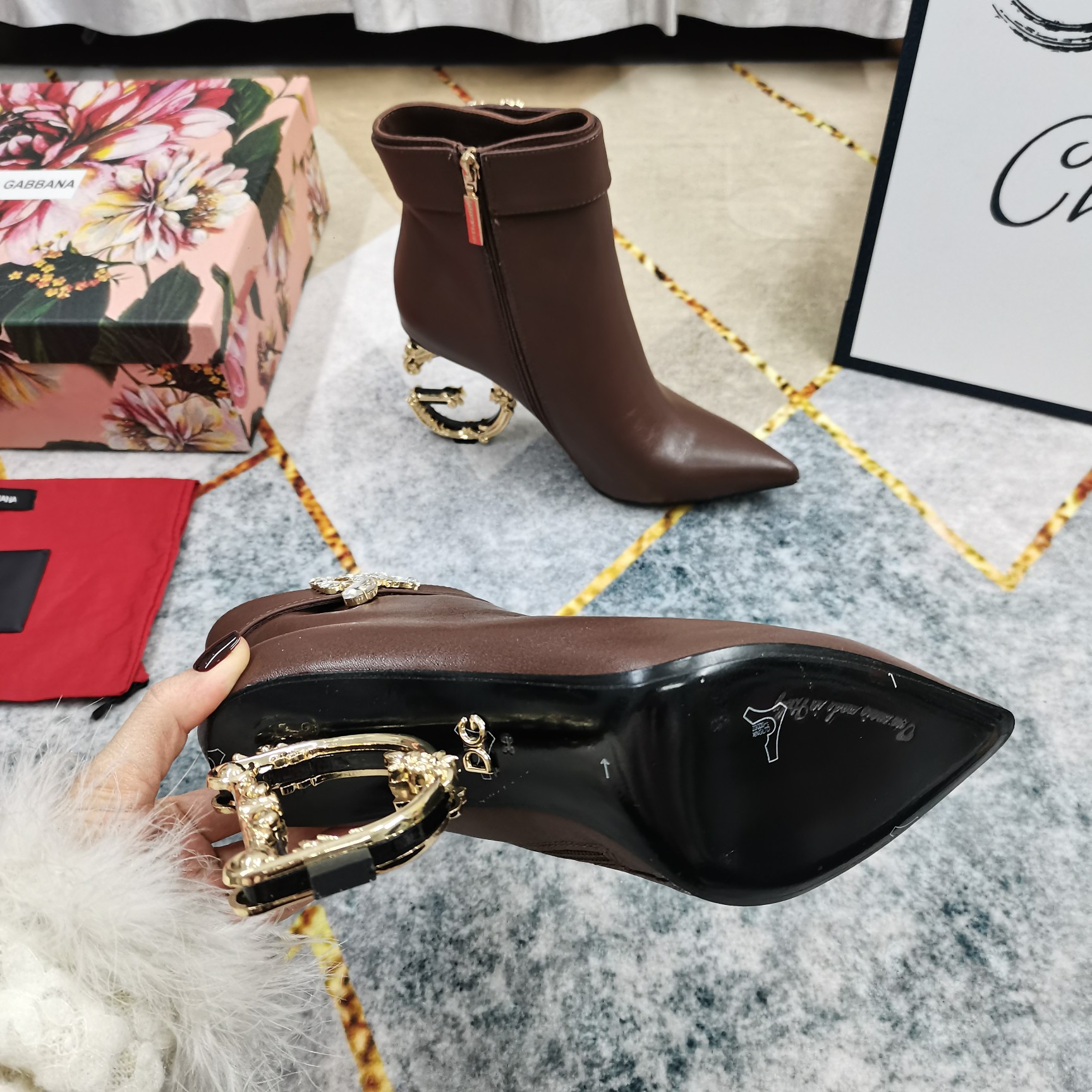 DG Top High-End Short Boots: Perfect Details, Premium Materials, 10.5cm Heel - 图片 9