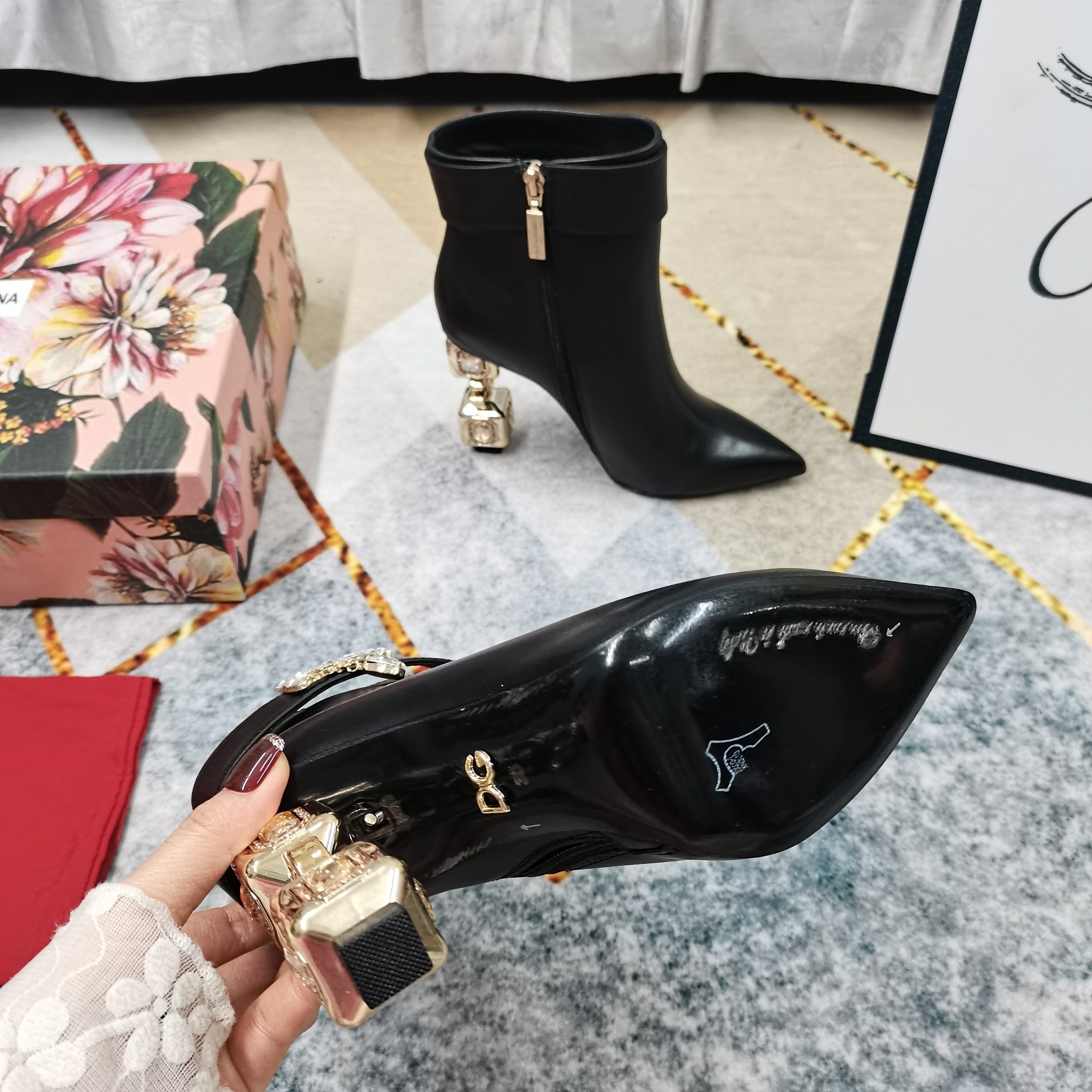 DG High-End Short Boots: Perfect Details, Premium Materials, 10.5cm Heel, Size 34-43 - 图片 8