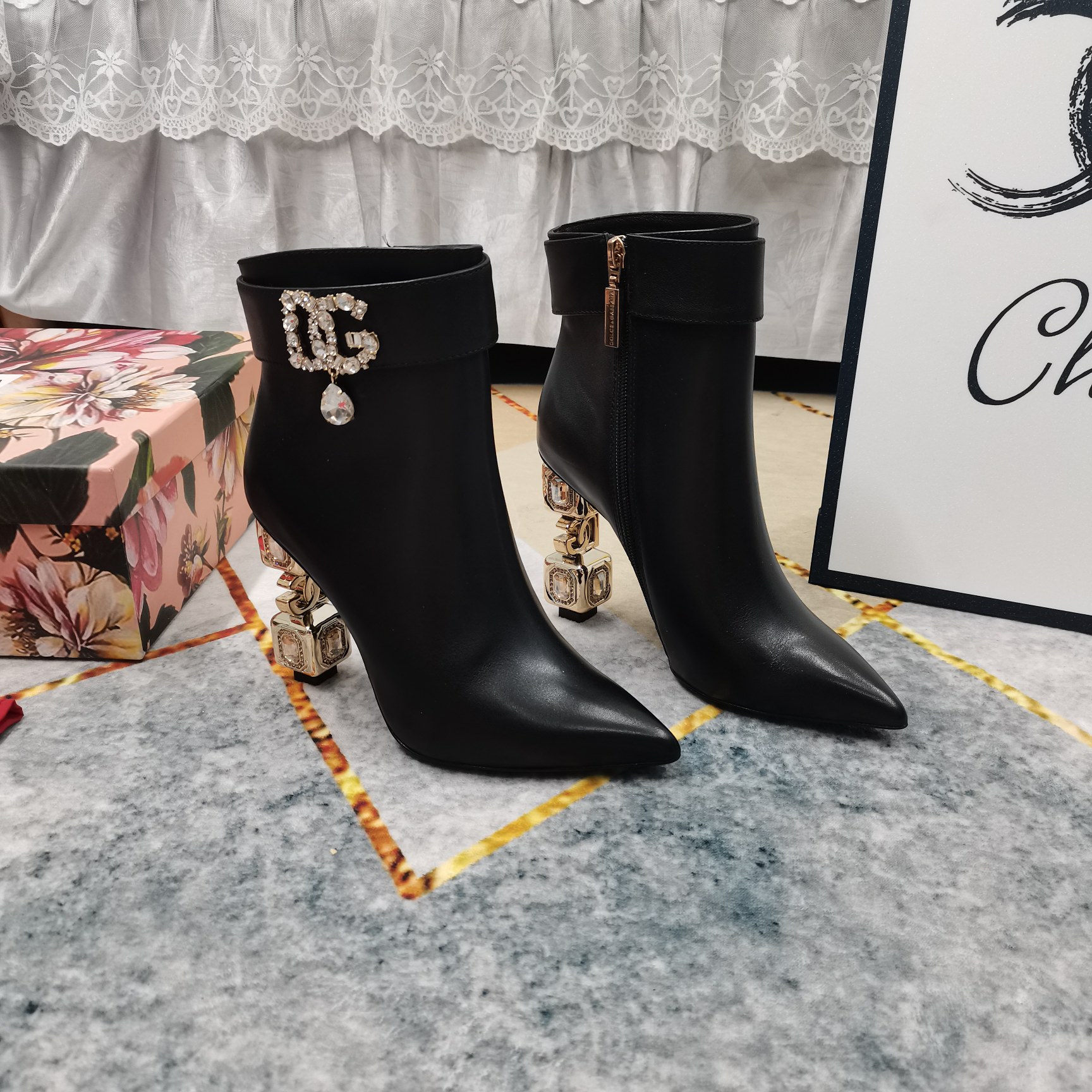 DG High-End Short Boots: Perfect Details, Premium Materials, 10.5cm Heel, Size 34-43 - 图片 5