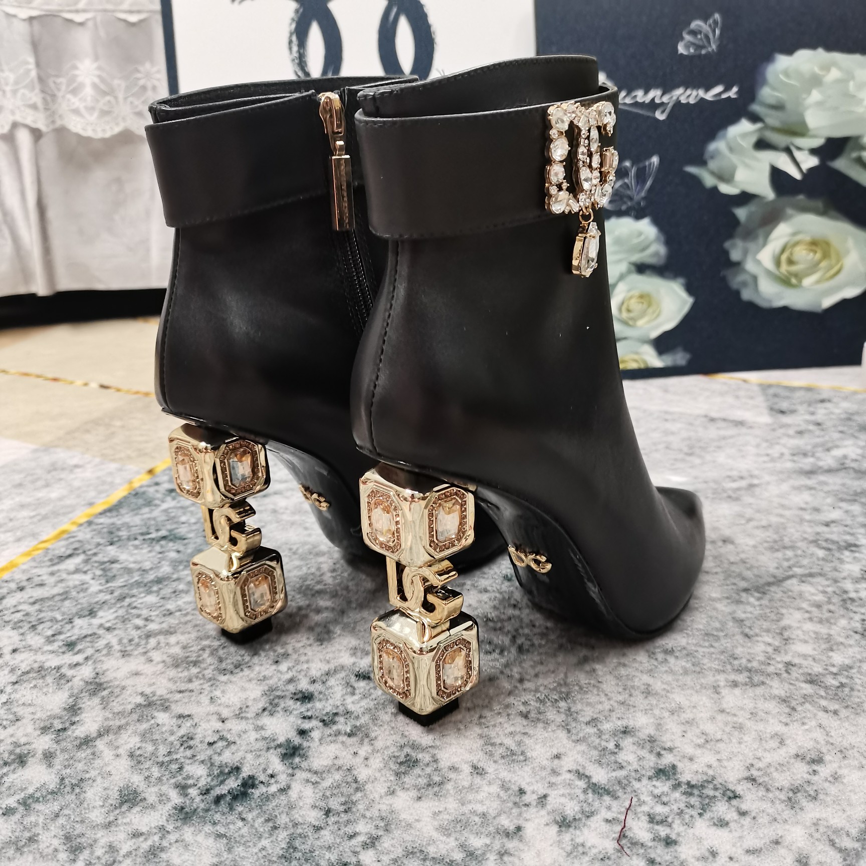 DG High-End Short Boots: Perfect Details, Premium Materials, 10.5cm Heel, Size 34-43 - 图片 3