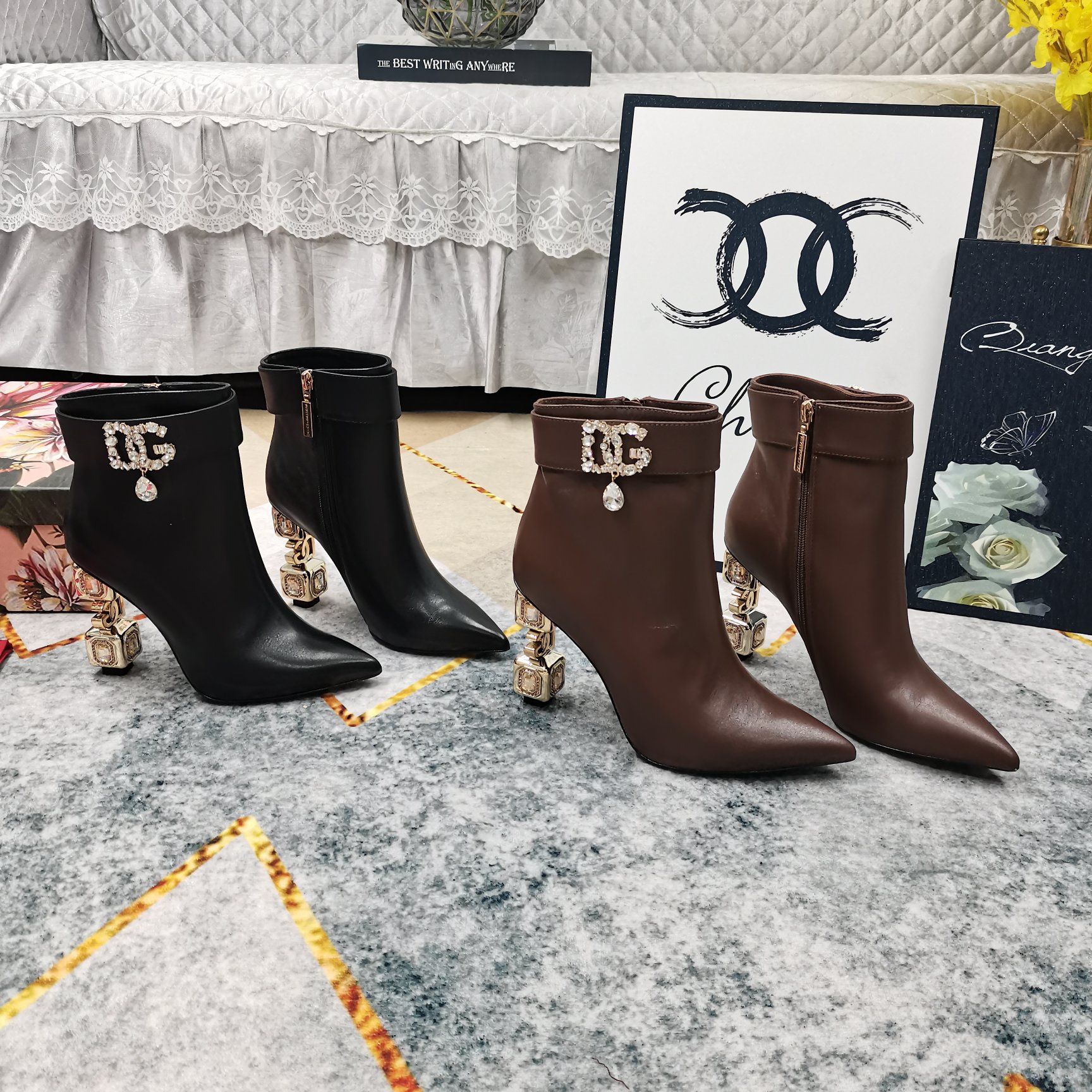DG High-End Short Boots: Perfect Details, Premium Materials, 10.5cm Heel, Size 34-43 - 图片 9
