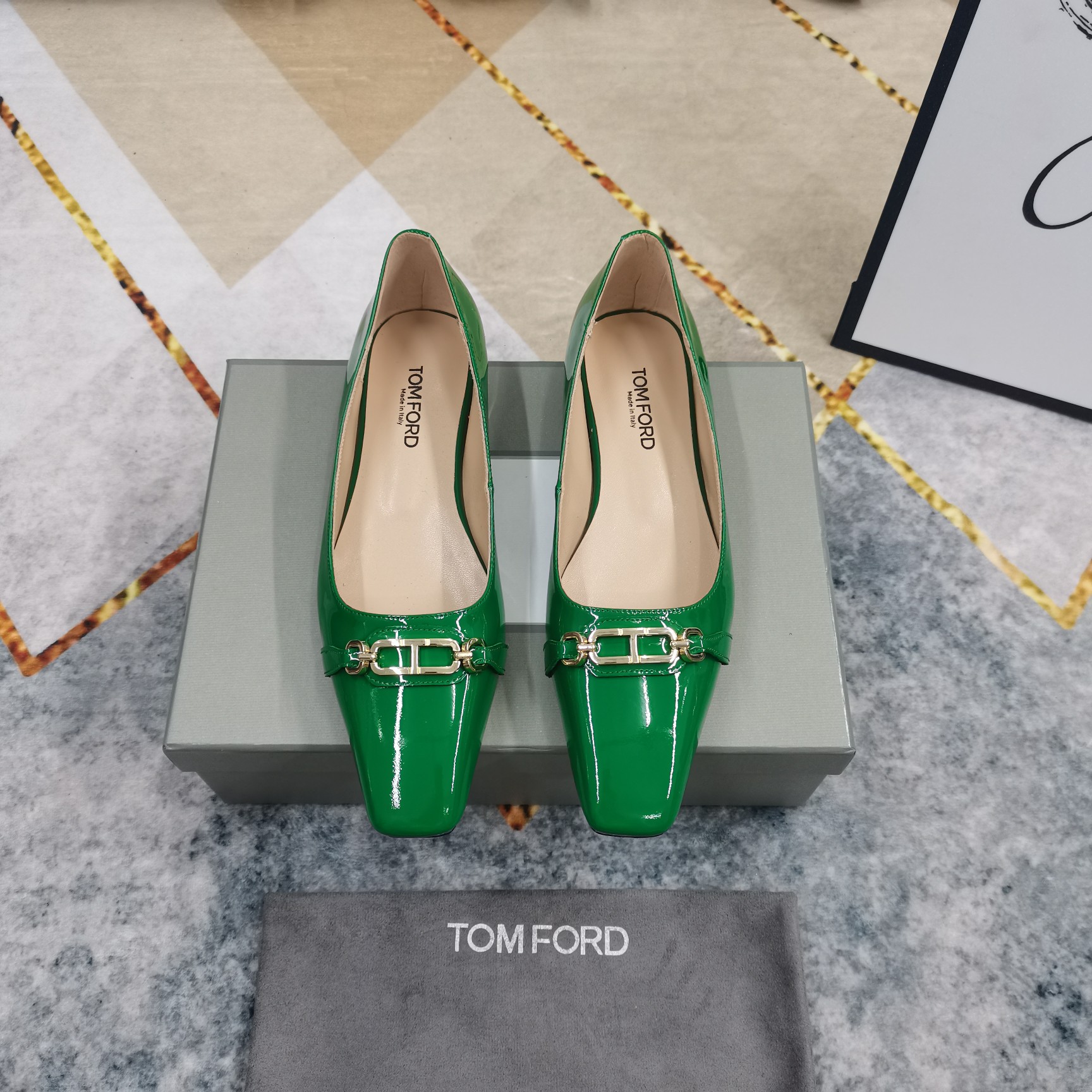 New TOM FORD Metal Button Shoes with AAA Italian Sheepskin: Perfect Details & Quality - 图片 5
