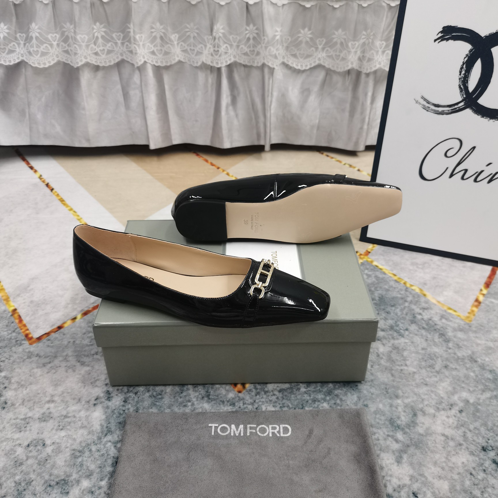New TOM FORD Metal Button Shoes with Premium Italian Sheepskin and AAA Leather - 图片 9