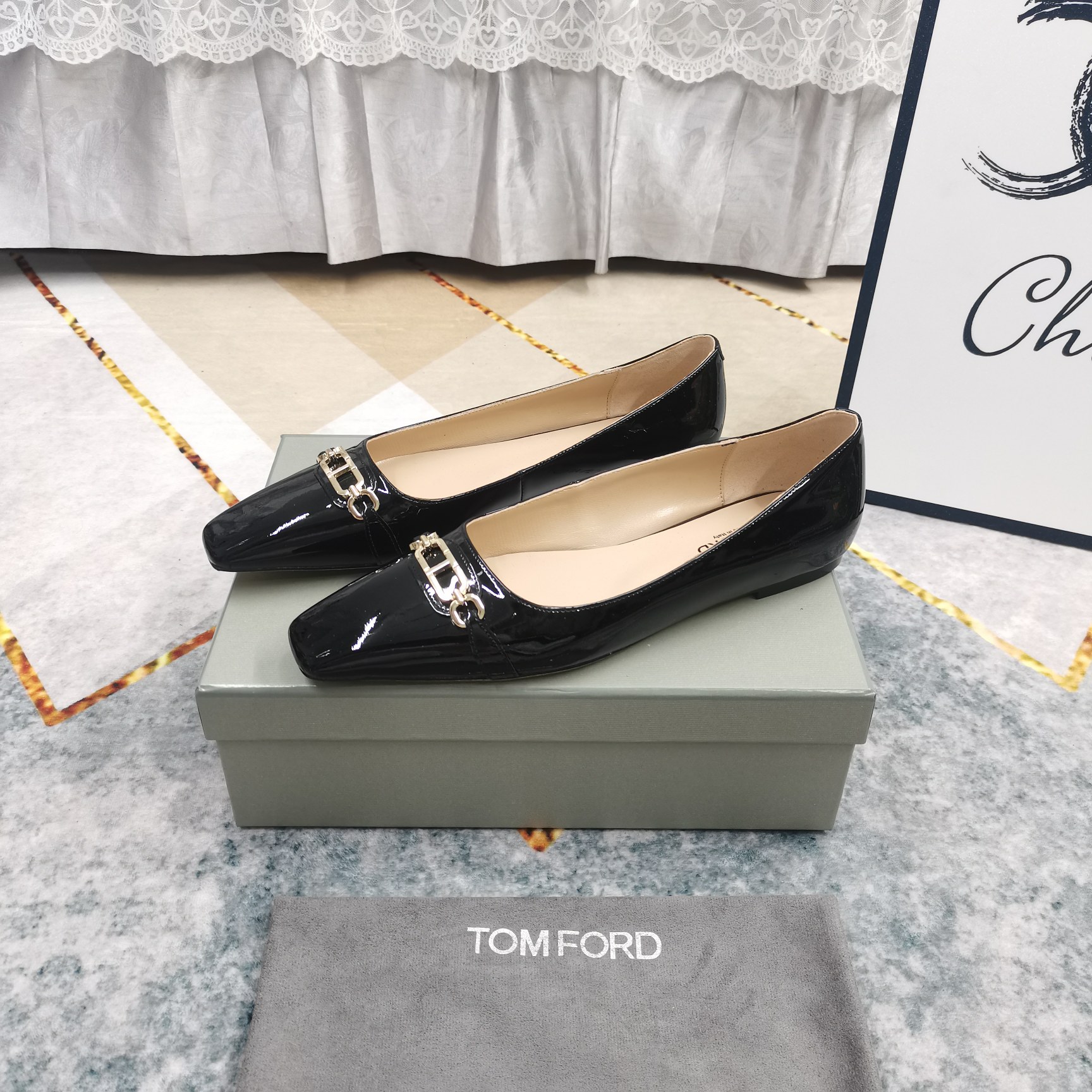 New TOM FORD Metal Button Shoes with Premium Italian Sheepskin and AAA Leather - 图片 8
