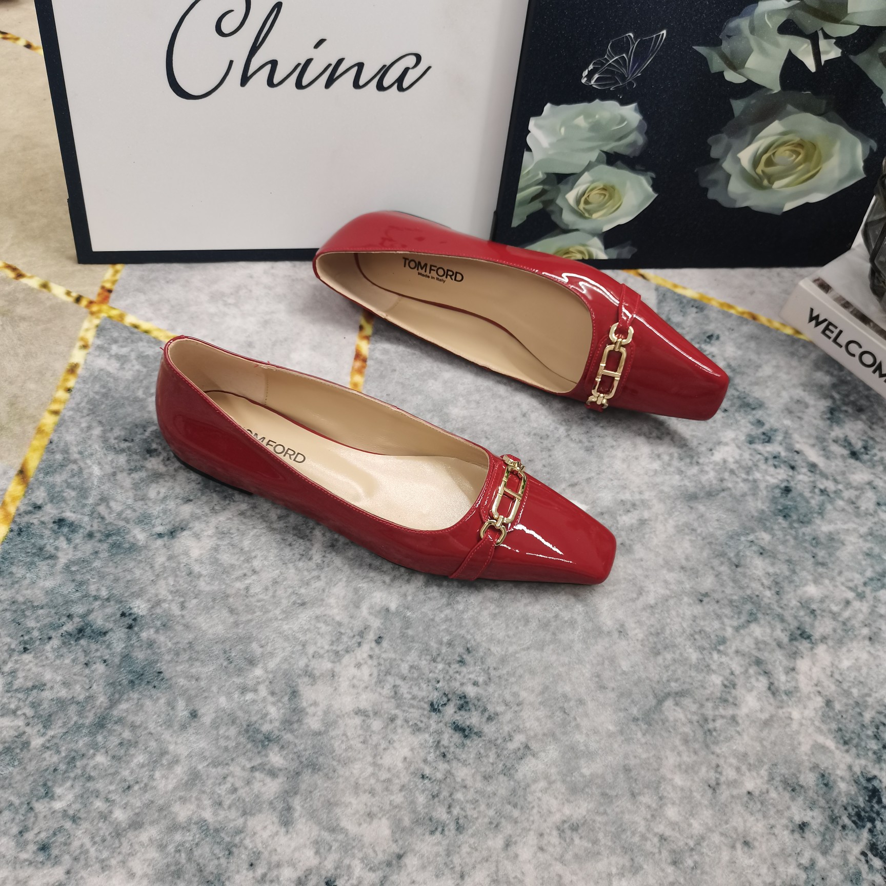 New TOM FORD Metal Button Shoes: Premium Italian Leather, Perfect Details, High Quality. - 图片 5