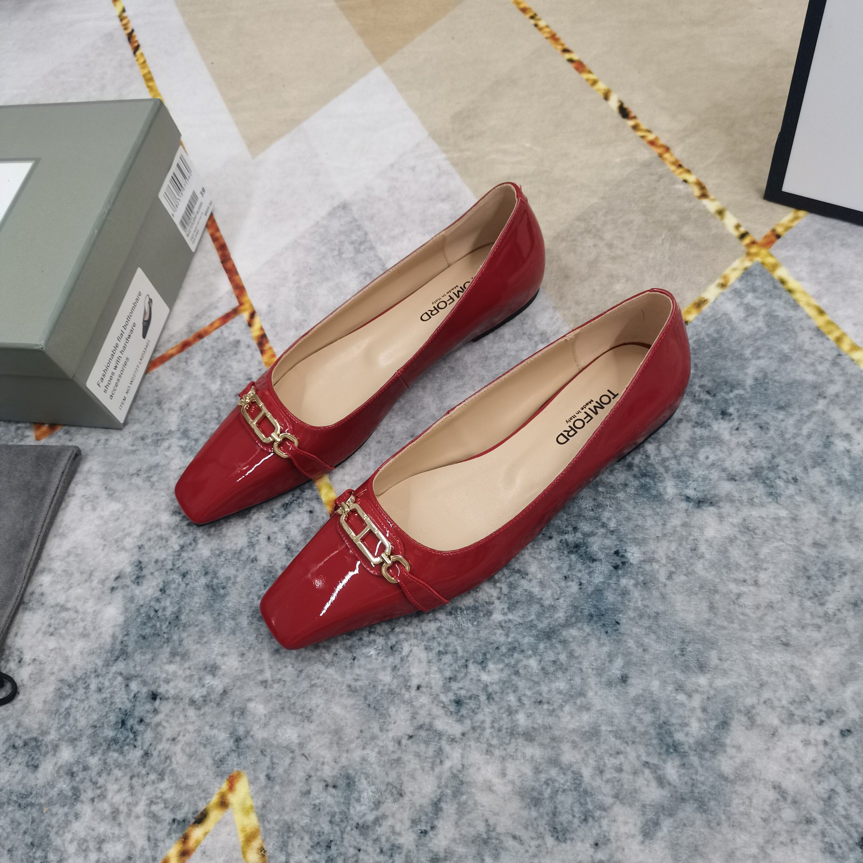 New TOM FORD Metal Button Shoes: Premium Italian Leather, Perfect Details, High Quality. - 图片 6