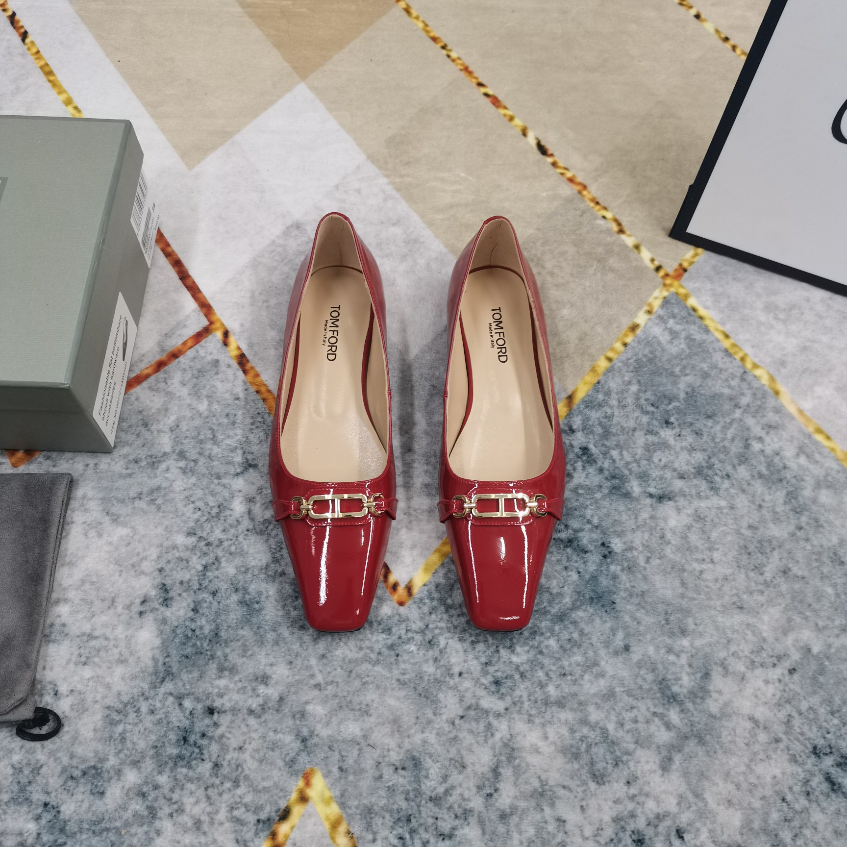 New TOM FORD Metal Button Shoes: Premium Italian Leather, Perfect Details, High Quality. - 图片 2