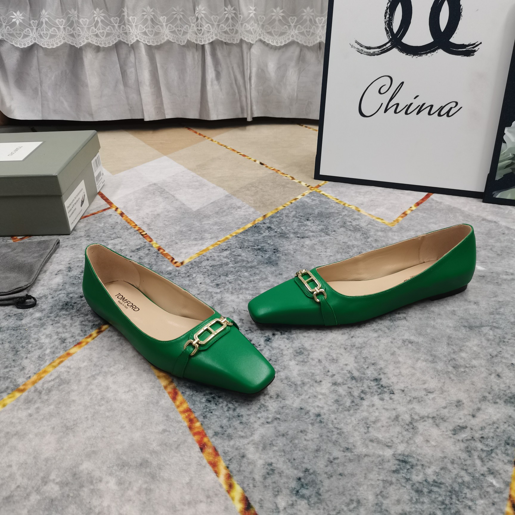 2025 New TOM FORD Metal Button Shoes with AAA Italian Sheepskin - 图片 7