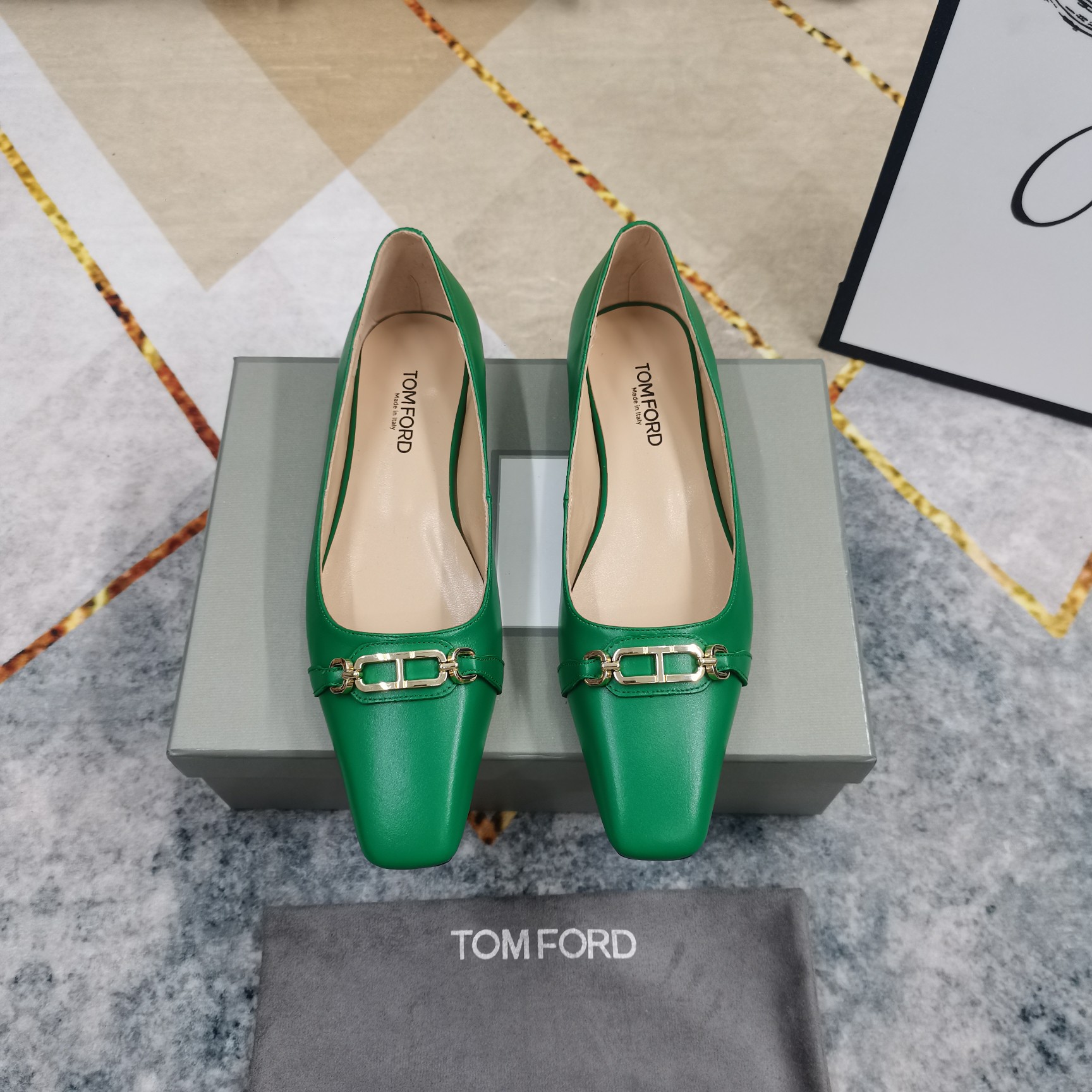 2025 New TOM FORD Metal Button Shoes with AAA Italian Sheepskin - 图片 4