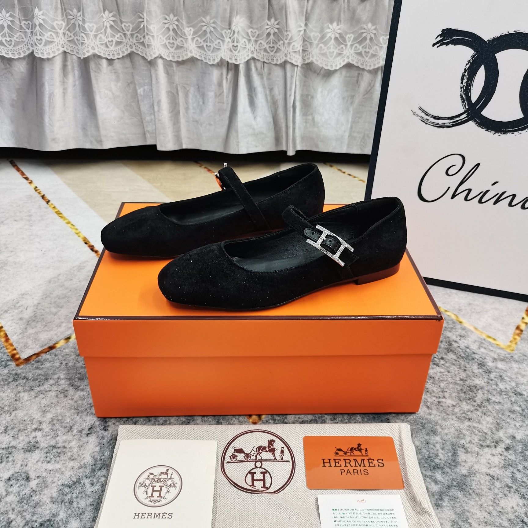 Hermes Mary Jane Ballet Flats - Comfortable Leather Shoes for Women 9 a1743509706817 5032