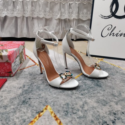 Dolce&Gabbana Crystal-Embellished Leather Heeled Sandals - Iconic Design 1 Dolce&Gabbana Crystal-Embellished Leather Heeled Sandals - Iconic Design