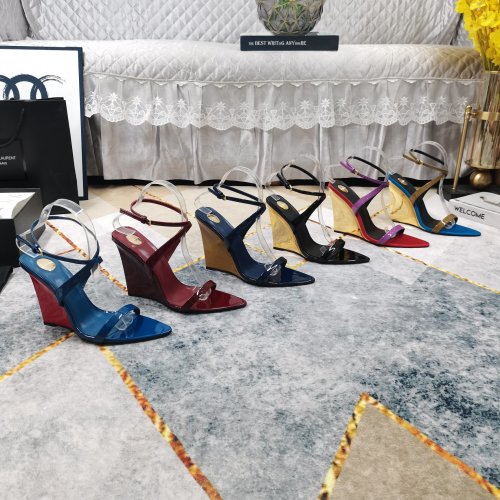 Yves Saint Laurent Women's Wedge Sandals, Stylish Design, Multiple Colors 1 Yves Saint Laurent Women's Wedge Sandals, Stylish Design, Multiple Colors