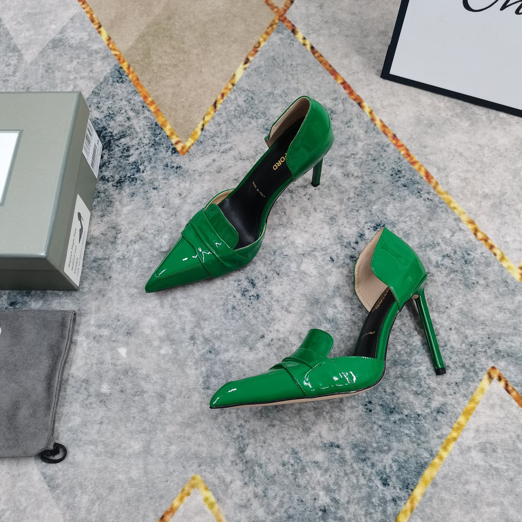 Tom Ford Green Pointed-Toe Pumps