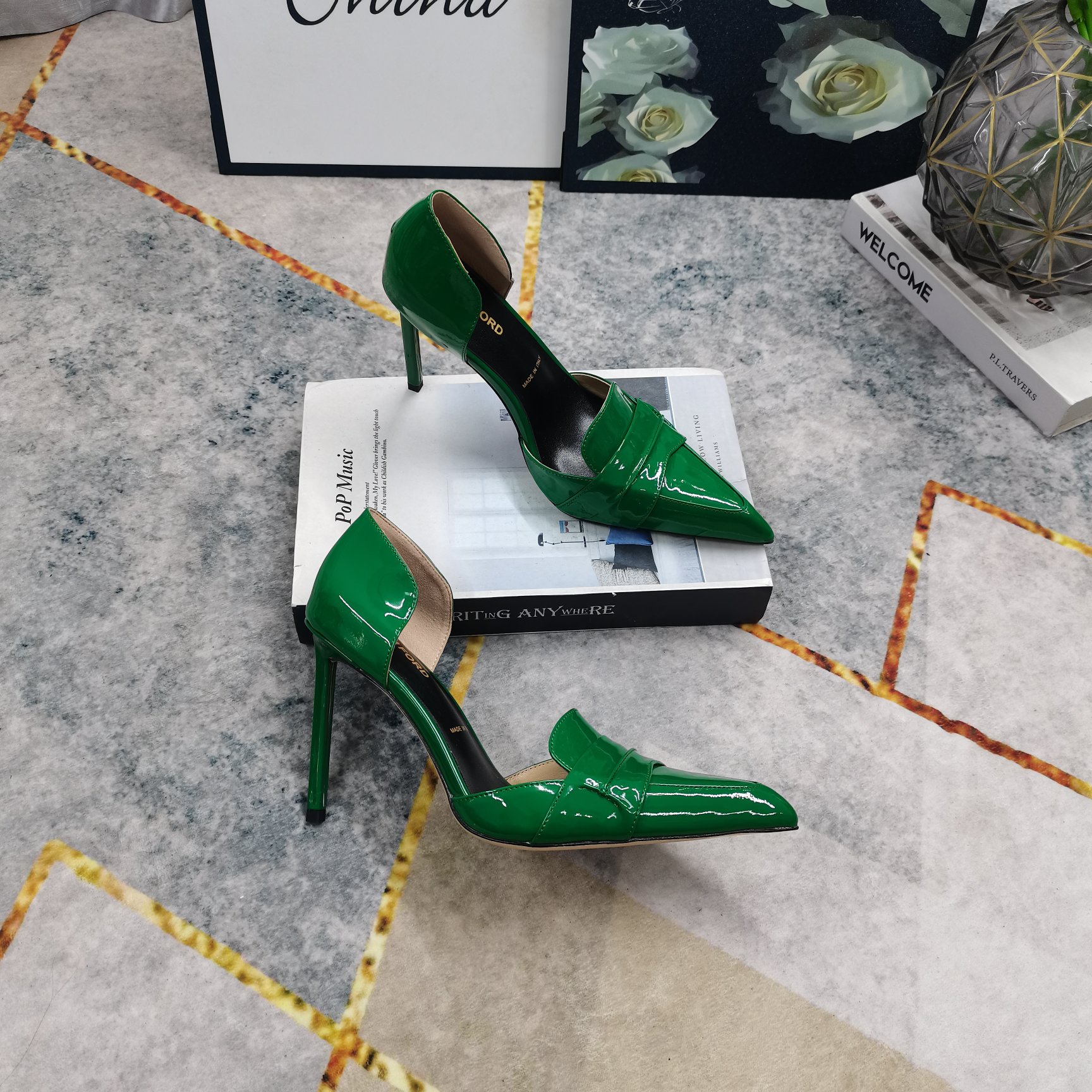 Tom Ford Green Pointed-Toe Pumps